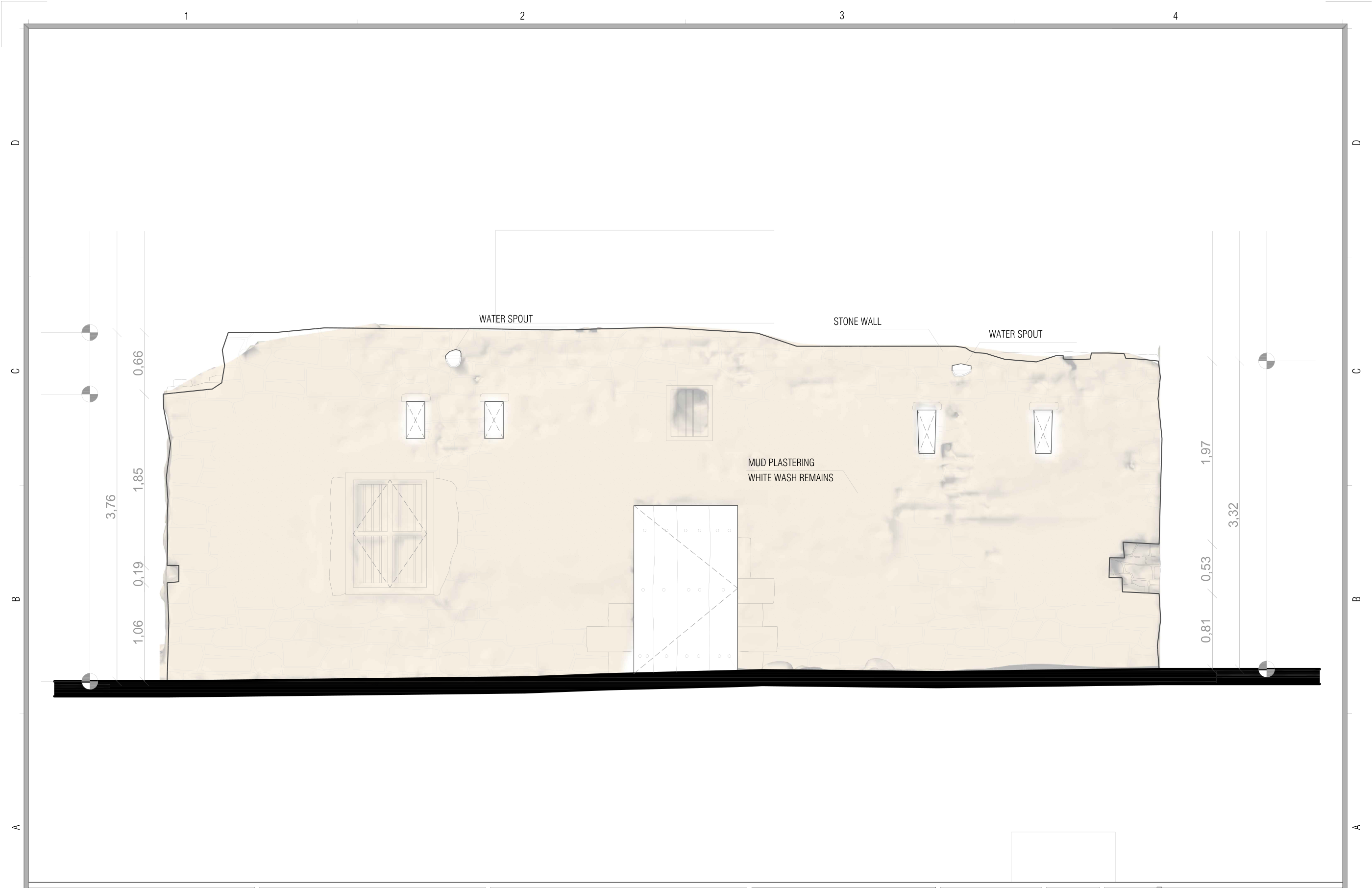 Unit 572 western elevation — Existing condition
