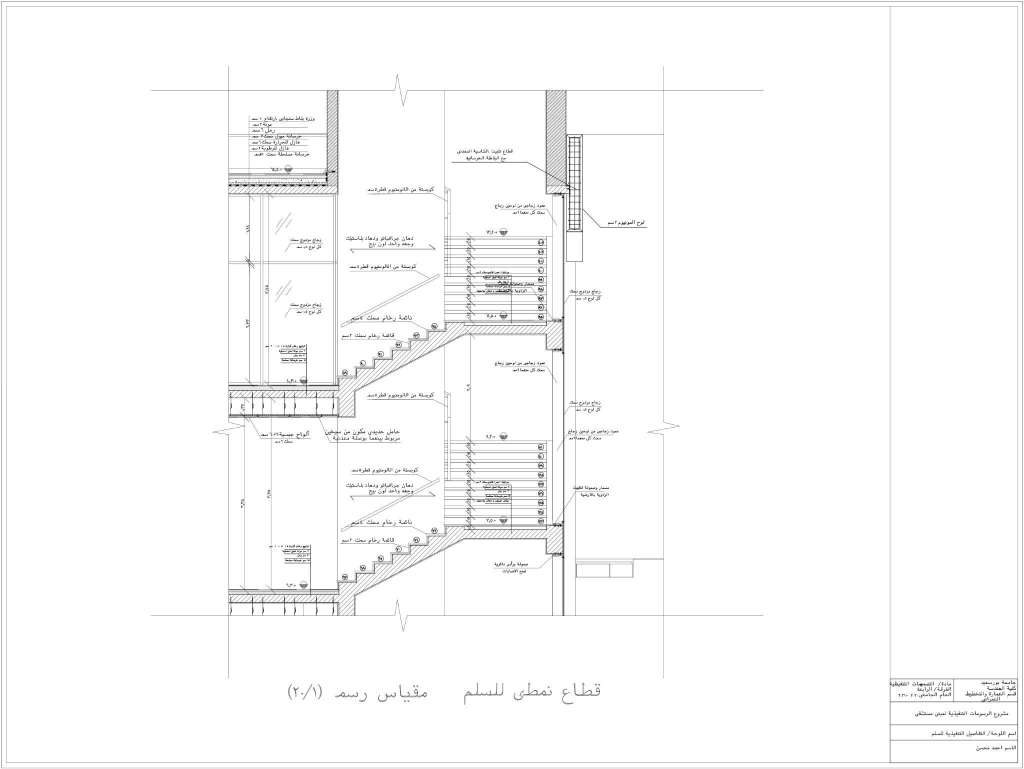Typical staircase section
